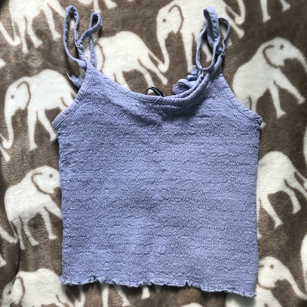 Blue cinched tank top EDIT: SOLD